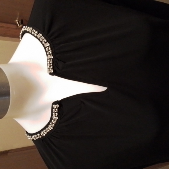 Liz Claiborne Career Woman NWT black dressy top, 1X - Picture 2 of 10